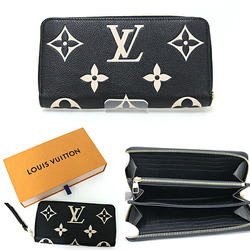 LOUIS VUITTON Zippy Wallet Bicolor Monogram Empreinte Leather M80481 Black Beige