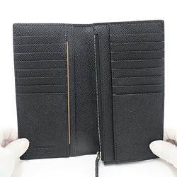 Burberry long wallet black leather