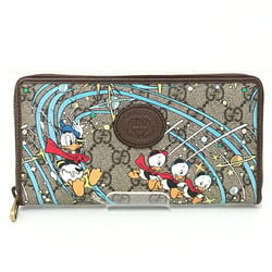 Gucci x Disney GUCCI Zip Around Wallet Round Long GG Supreme Donald Duck 647940