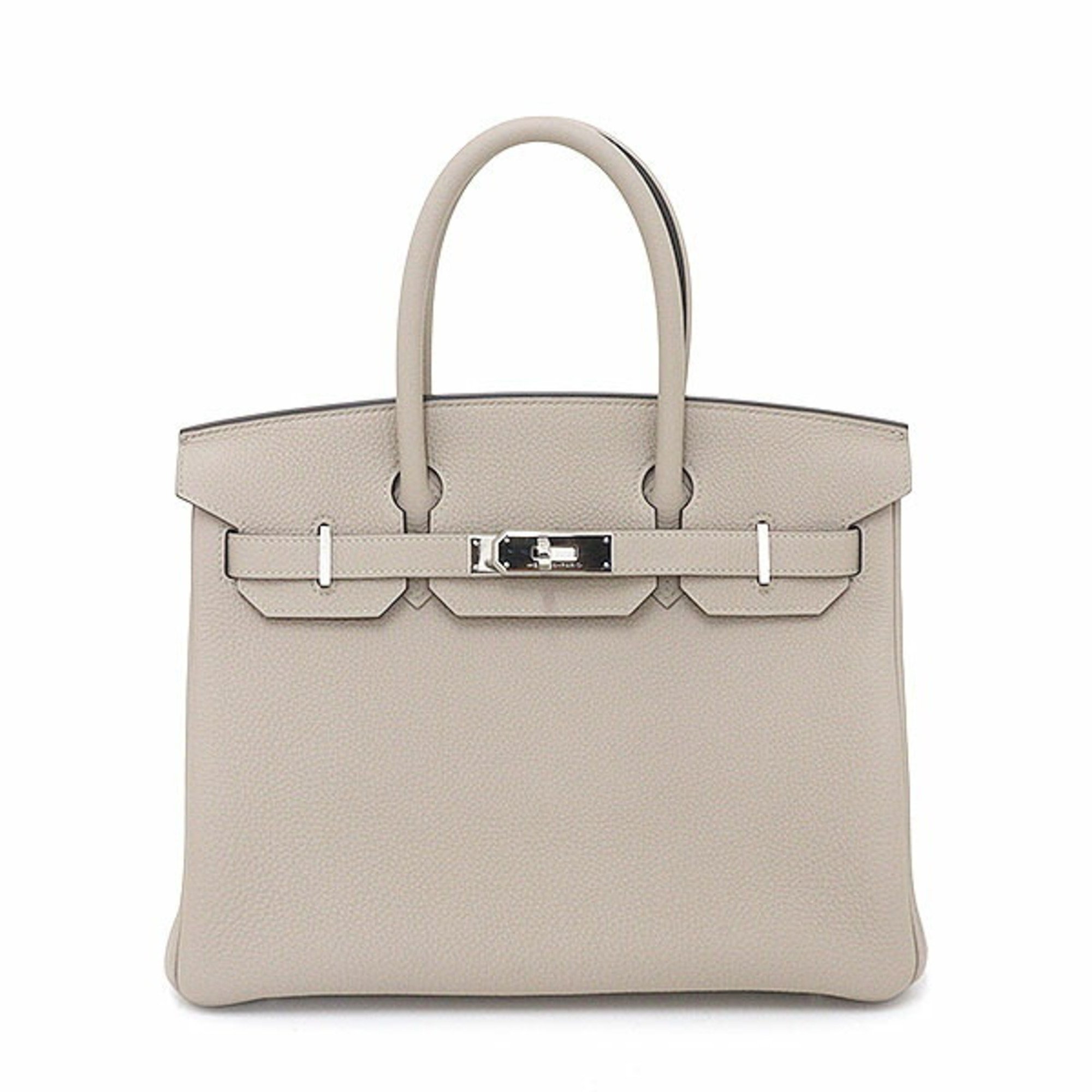 Hermes HERMES Birkin 30 Togo Tourtiere Grey C Stamped Handbag