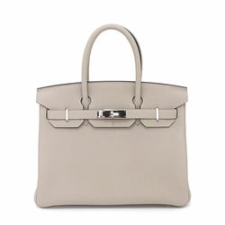 Hermes HERMES Birkin 30 Togo Tourtiere Grey C Stamped Handbag