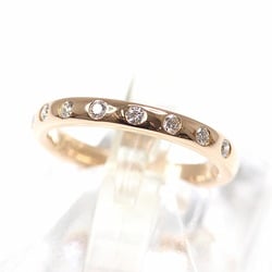 Tiffany Elsa Peretti band ring with eight diamonds in 18k rose gold, size 10.5, AU750