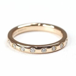 Tiffany Elsa Peretti band ring with eight diamonds in 18k rose gold, size 10.5, AU750