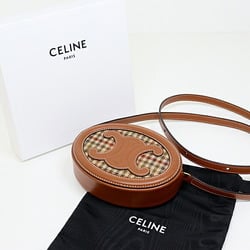 CELINE Crossbody Oval Purse Cuir Triomphe Shoulder Bag Leather