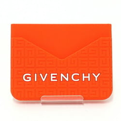 GIVENCHY 4G Rubber Card Holder Case Embossed BK60EJK1QP Orange