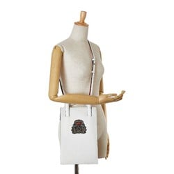 Christian Louboutin handbag shoulder bag white leather women's