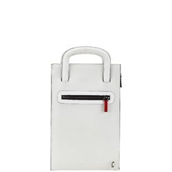 Christian Louboutin handbag shoulder bag white leather women's