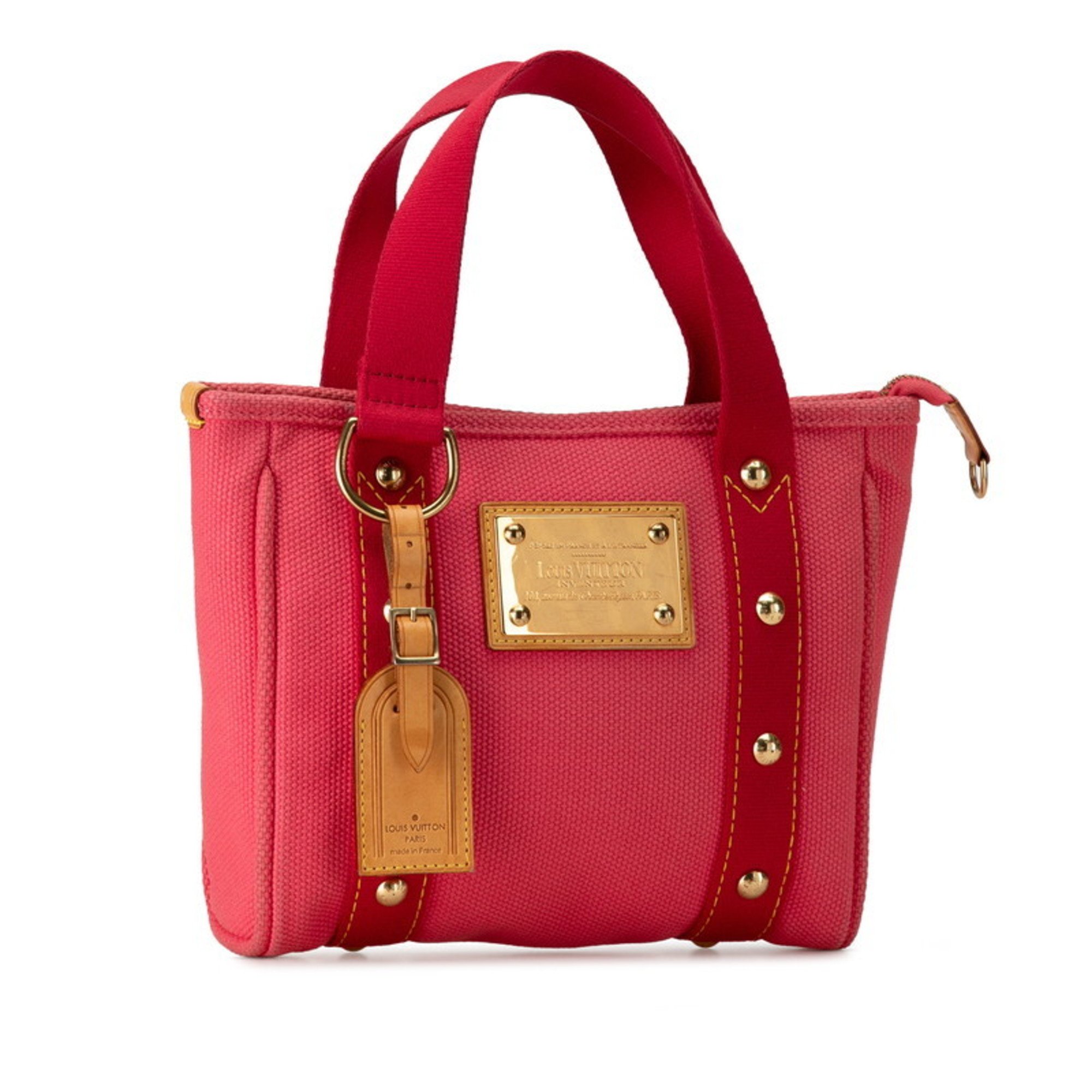 Louis Vuitton Antigua Cabas PM Handbag Tote Bag M40037 Rouge Red Canvas Women's LOUIS VUITTON