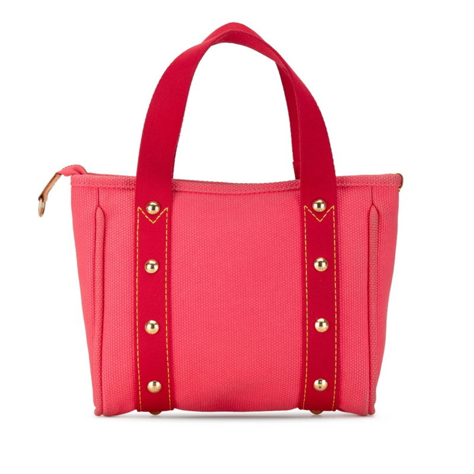 Louis Vuitton Antigua Cabas PM Handbag Tote Bag M40037 Rouge Red Canvas Women's LOUIS VUITTON