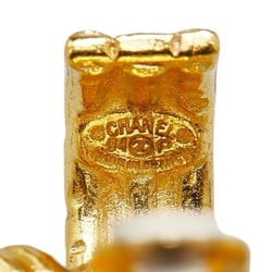 Chanel Coco Mark Earrings Gold Plated Women's CHANEL