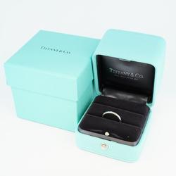 Tiffany Ring Stacking Band 1PD Diamond Pt950 Platinum Women's