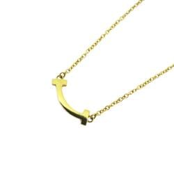 Tiffany Necklace T Smile K18YG Yellow Gold Ladies