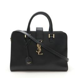 SAINT LAURENT PARIS YSL Yves Saint Laurent Small Cabas Handbag Shoulder Bag Leather Black 568850