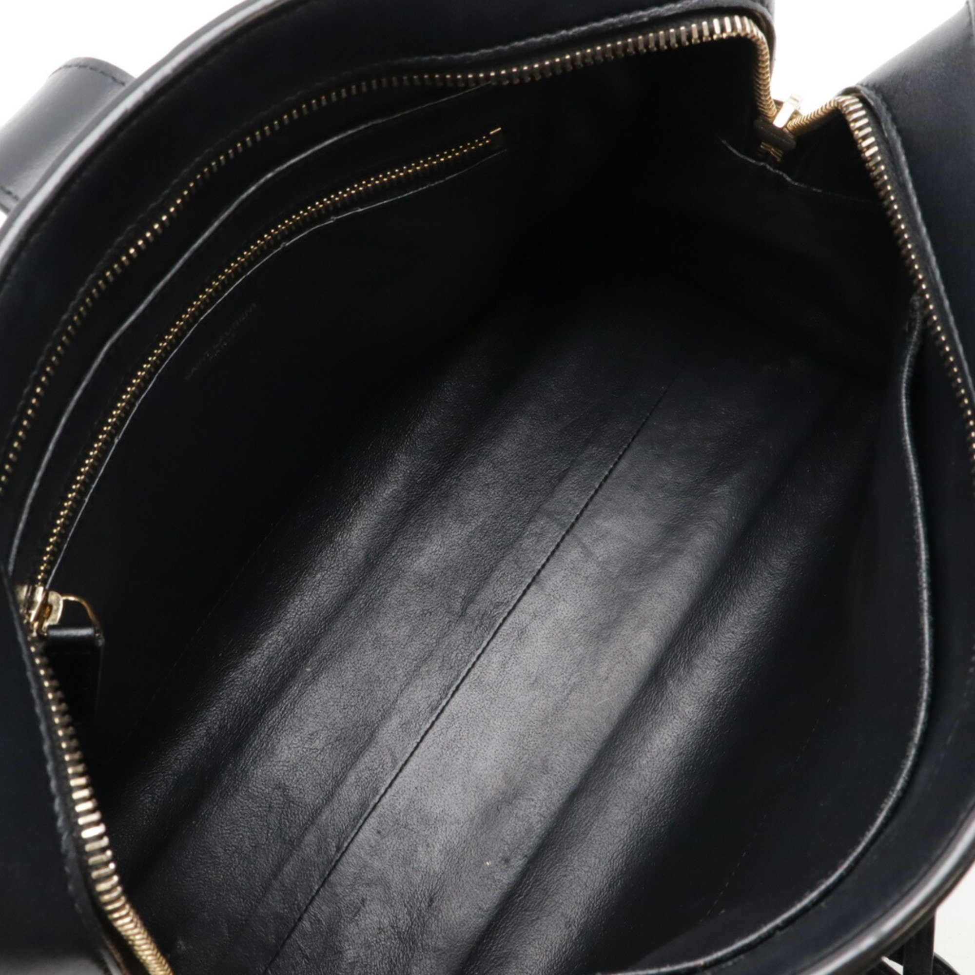 SAINT LAURENT PARIS YSL Yves Saint Laurent Small Cabas Handbag Shoulder Bag Leather Black 568850