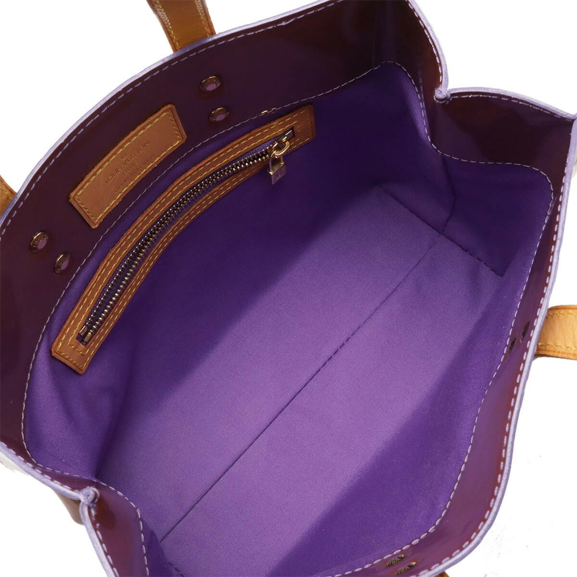 LOUIS VUITTON Louis Vuitton Monogram Vernis Reed PM Handbag Tote Bag Leather Enamel Violet Purple M93578