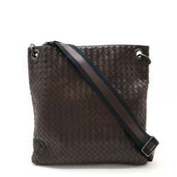 BOTTEGA VENETA Bottega Veneta Intrecciato Shoulder Bag Dark Brown Black 161623