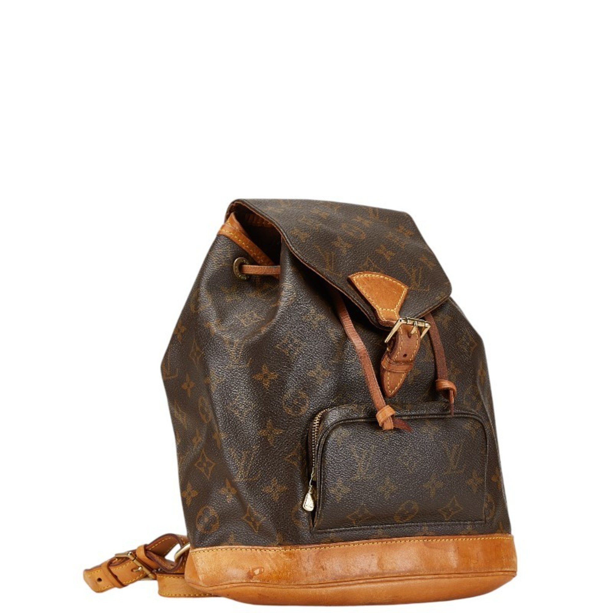 Louis Vuitton Monogram Montsouris MM Backpack M51136 Brown PVC Leather Women's LOUIS VUITTON