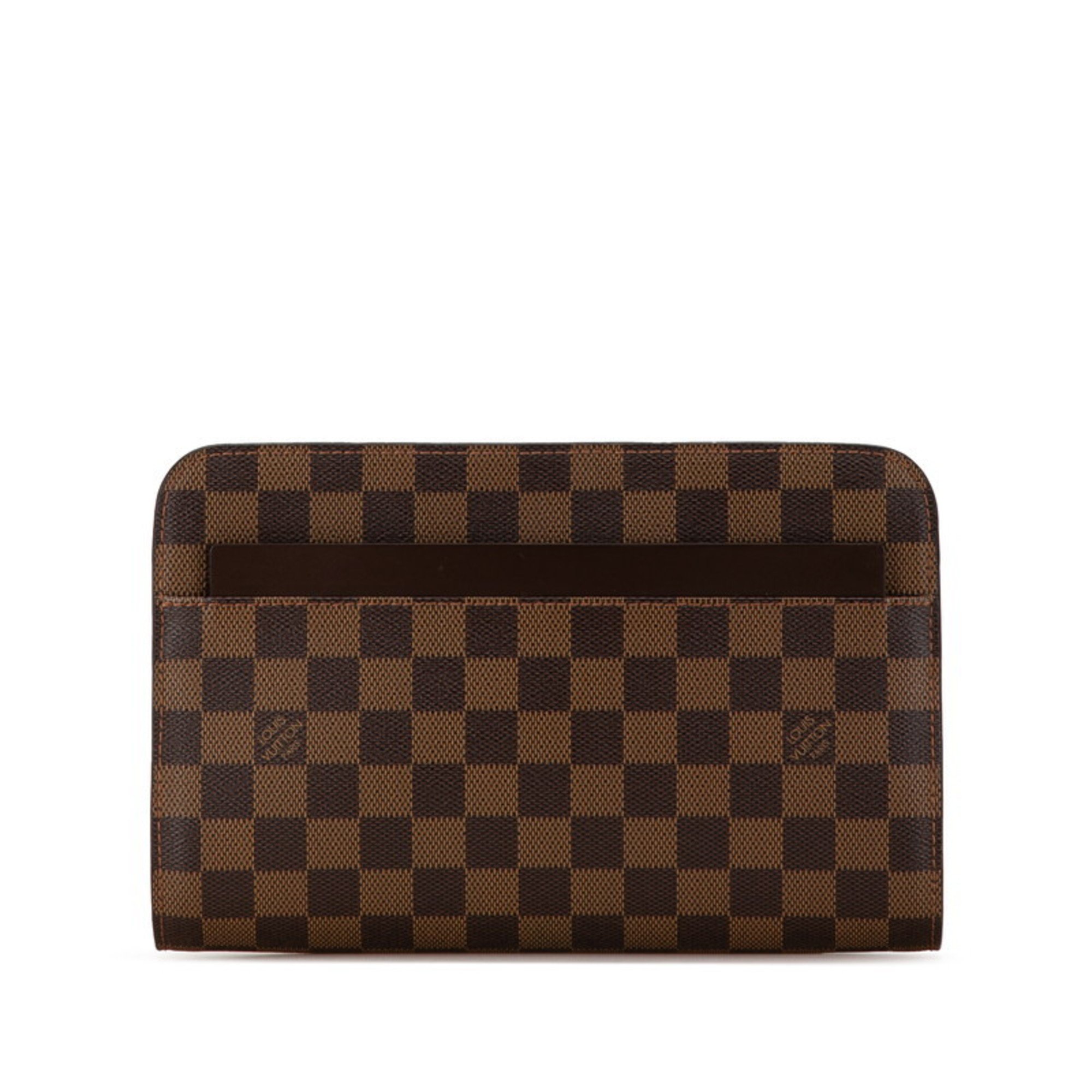 Louis Vuitton Damier Saint Second Bag Clutch N51993 Brown PVC Leather Men's LOUIS VUITTON