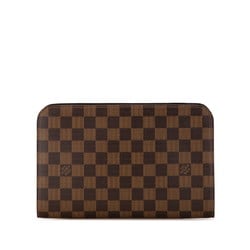 Louis Vuitton Damier Saint Second Bag Clutch N51993 Brown PVC Leather Men's LOUIS VUITTON