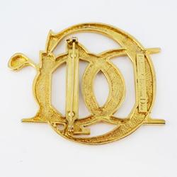 Christian Dior Brooch GP Plated Gold Women's