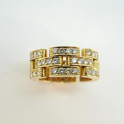 Cartier Ring Full Diamond Maillon Panthere K18YG Yellow Gold Women's