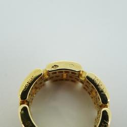 Cartier Ring Full Diamond Maillon Panthere K18YG Yellow Gold Women's