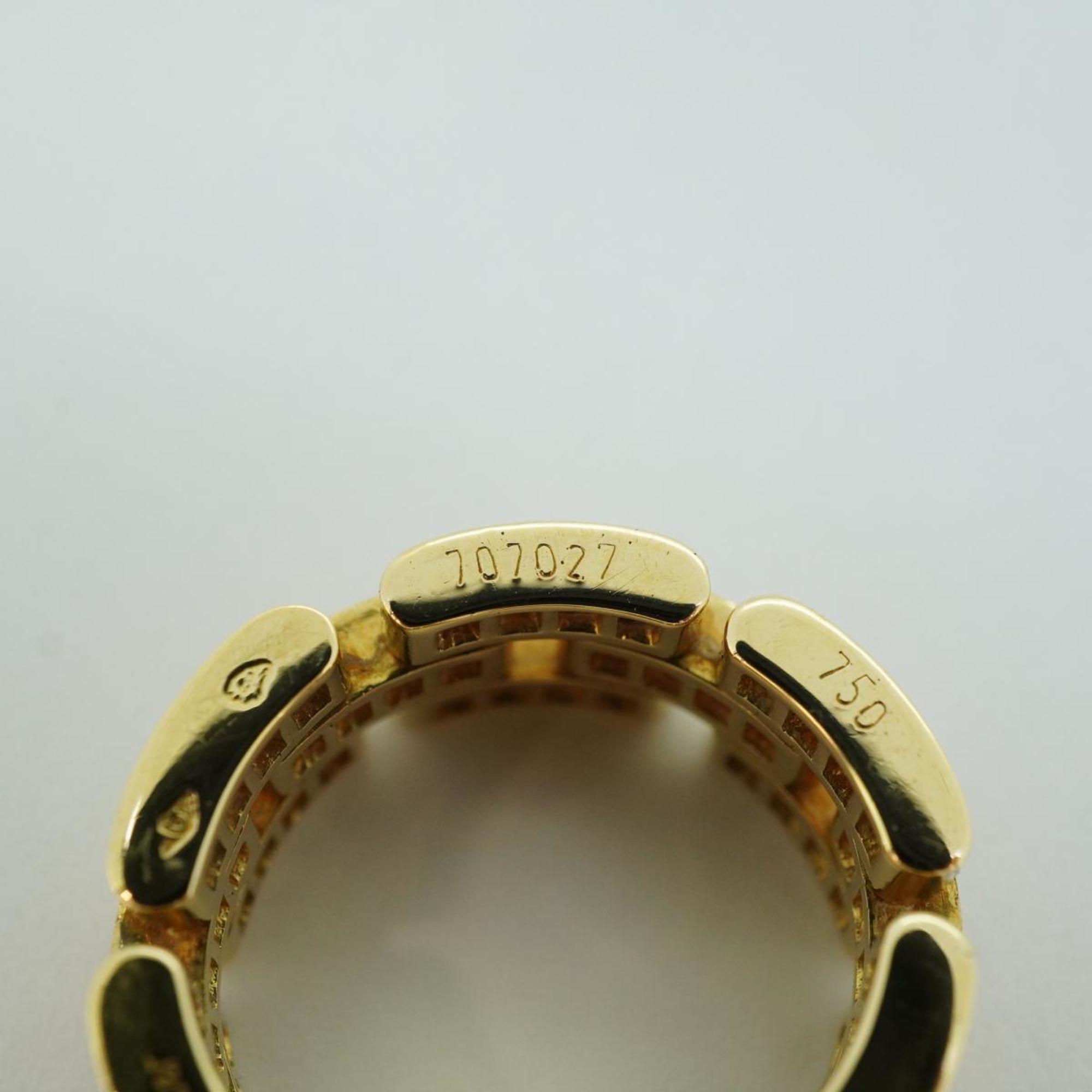 Cartier Ring Full Diamond Maillon Panthere K18YG Yellow Gold Women's