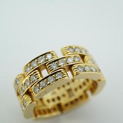 Cartier Ring Full Diamond Maillon Panthere K18YG Yellow Gold Women's