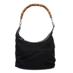 Gucci Shoulder Bag Bamboo 000 1998 0531 Nylon Black Women's