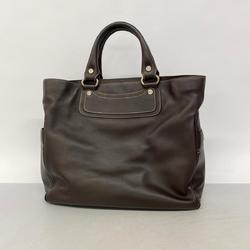 Celine Tote Bag Leather Brown Women's