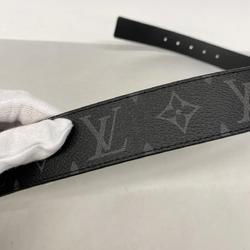 Louis Vuitton Belt Monogram Eclipse Santur LV Initial M0450 Black Men's