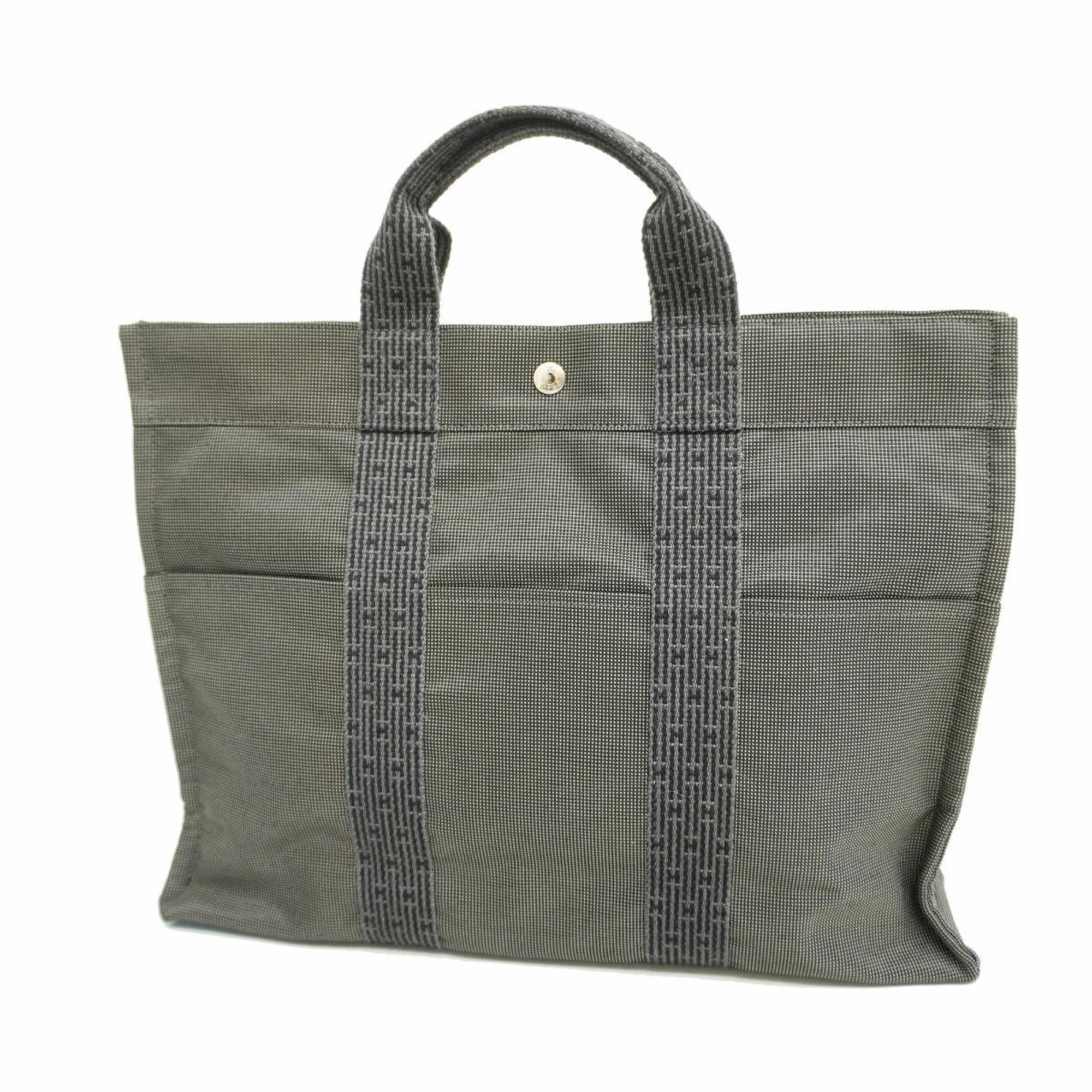 Hermes Tote Bag Air Line MM Canvas Grey Men's Women's