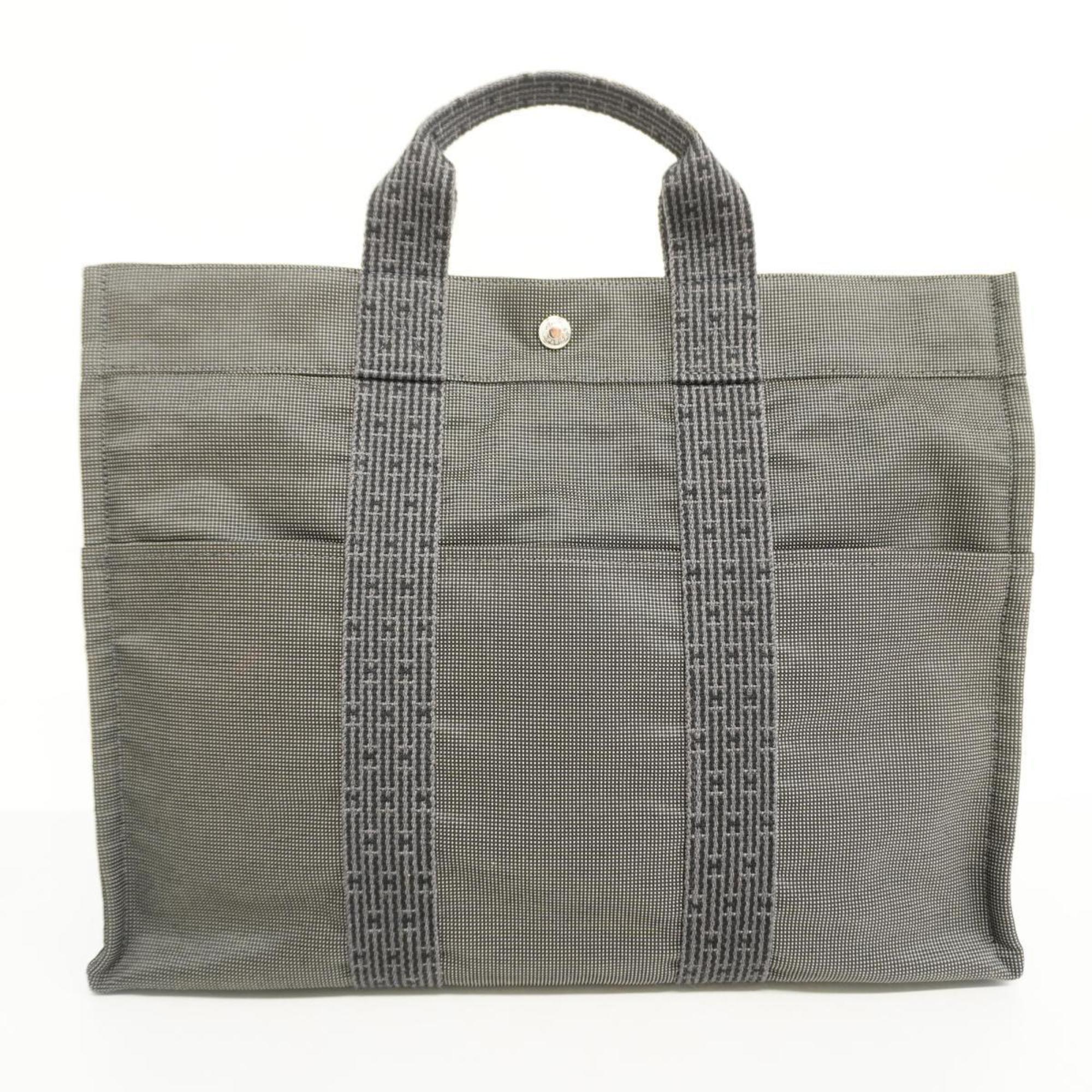 Hermes Tote Bag Air Line MM Canvas Grey Men's Women's