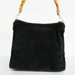 Gucci Handbag Bamboo 000 8509 Suede Black Women's