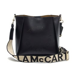 Stella McCartney punched shoulder bag black