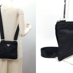 Prada Tessuto Nylon Shoulder Bag Triangle Black