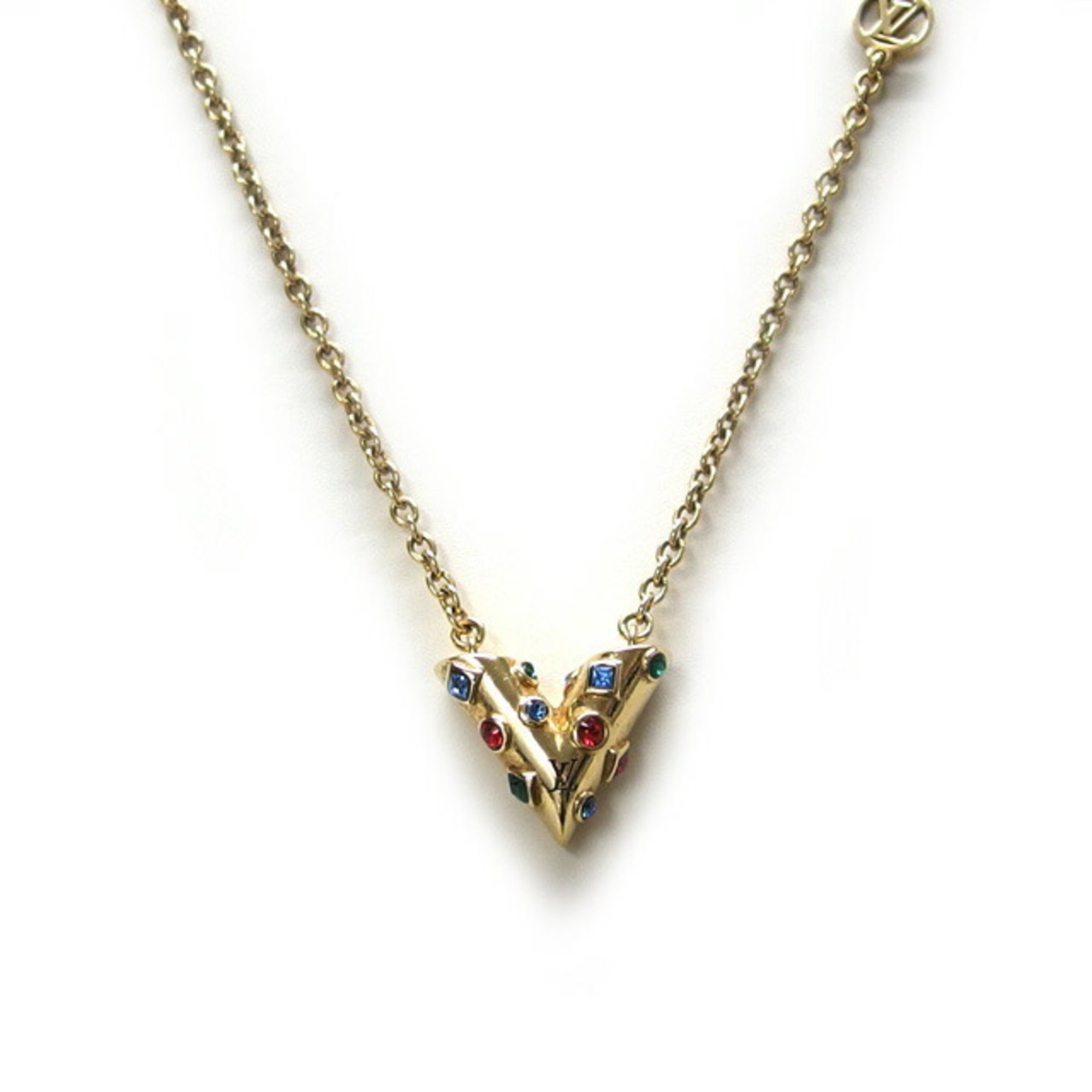 Louis Vuitton Collier Essential V Planet Necklace Gold