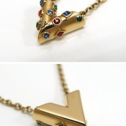 Louis Vuitton Collier Essential V Planet Necklace Gold