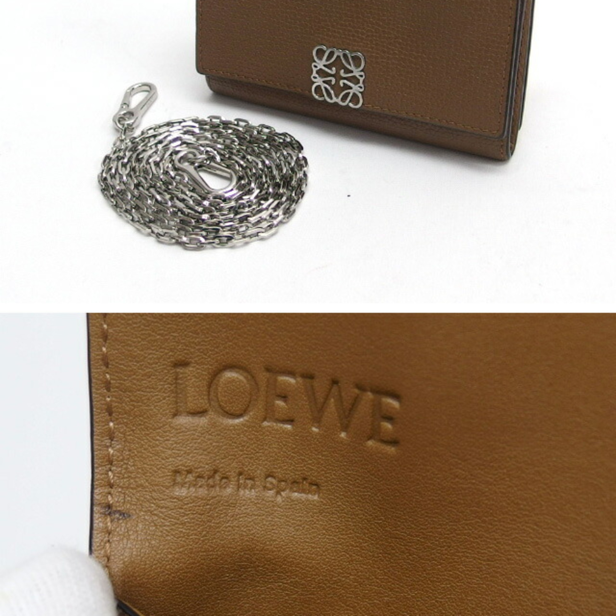 Loewe Anagram Bifold Wallet Chain