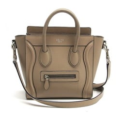 Celine Luggage Nano Shopper Handbag Beige