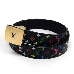 Louis Vuitton Monogram Multicolor Santur LV Cut Belt Black