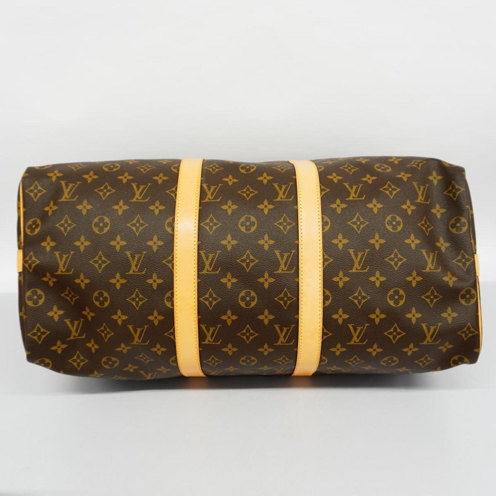 Louis Vuitton Boston Bag Monogram Keepall Bandouliere 50 M41416 Brown Men's Women's