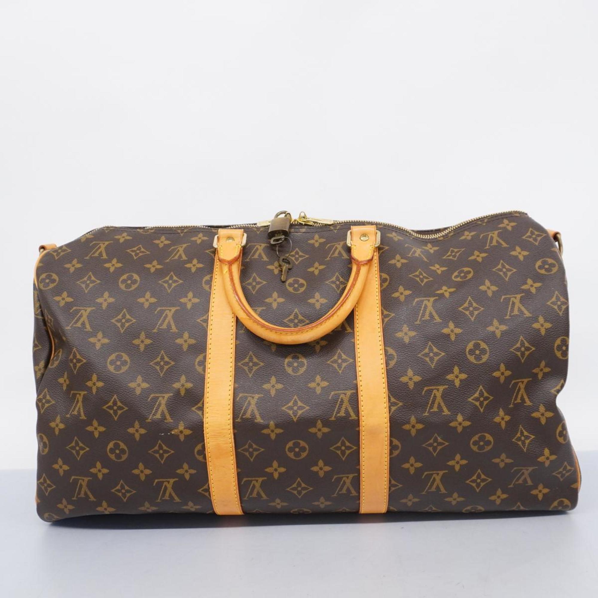 Louis Vuitton Boston Bag Monogram Keepall Bandouliere 50 M41416 Brown Men's Women's