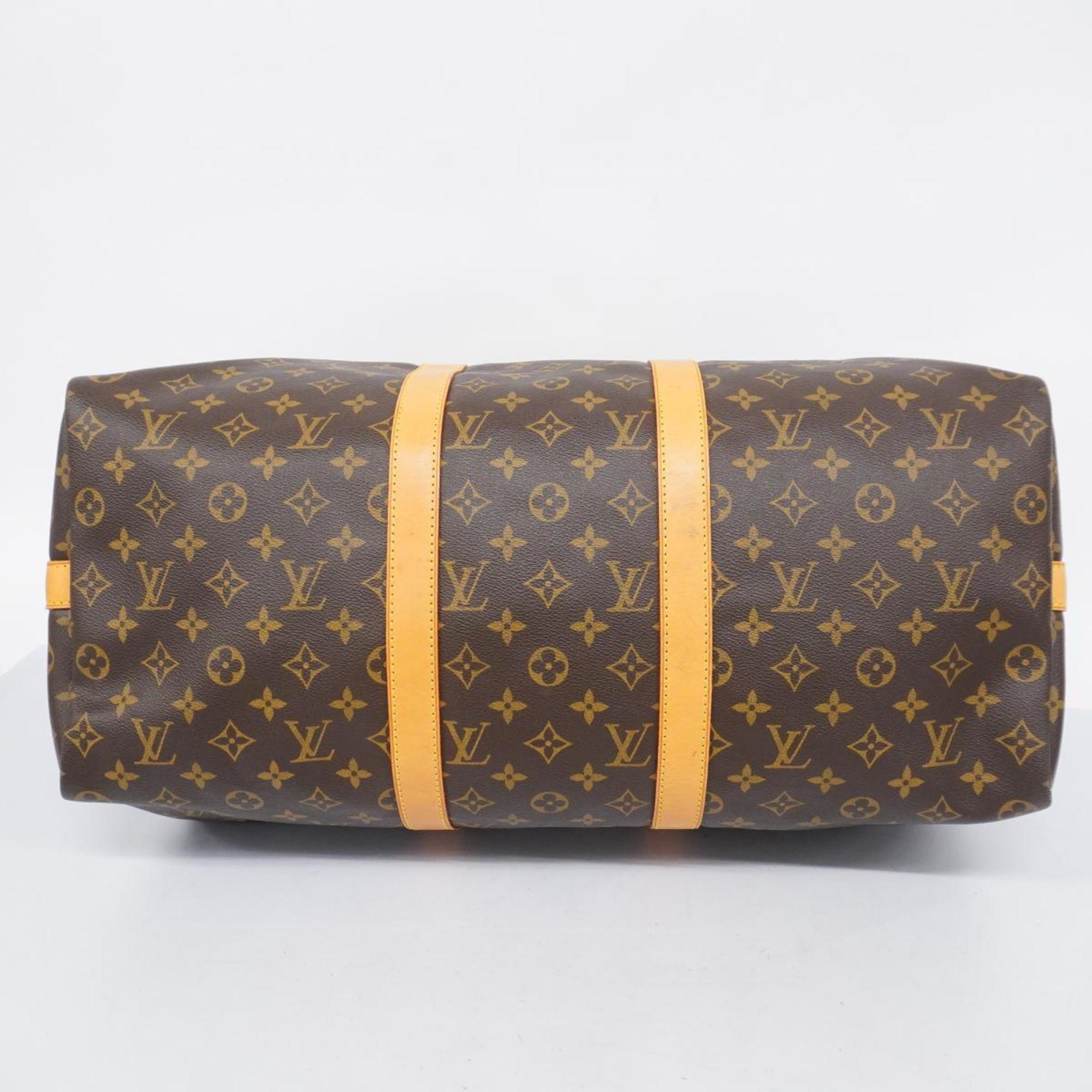 Louis Vuitton Boston Bag Monogram Keepall Bandouliere 50 M41416 Brown Men's Women's