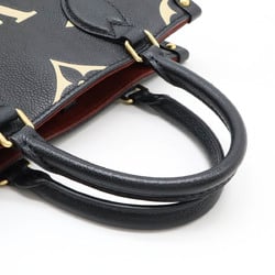 LOUIS VUITTON Louis Vuitton Monogram Empreinte On the Go PM Handbag Shoulder Bicolor Black Beige M45659