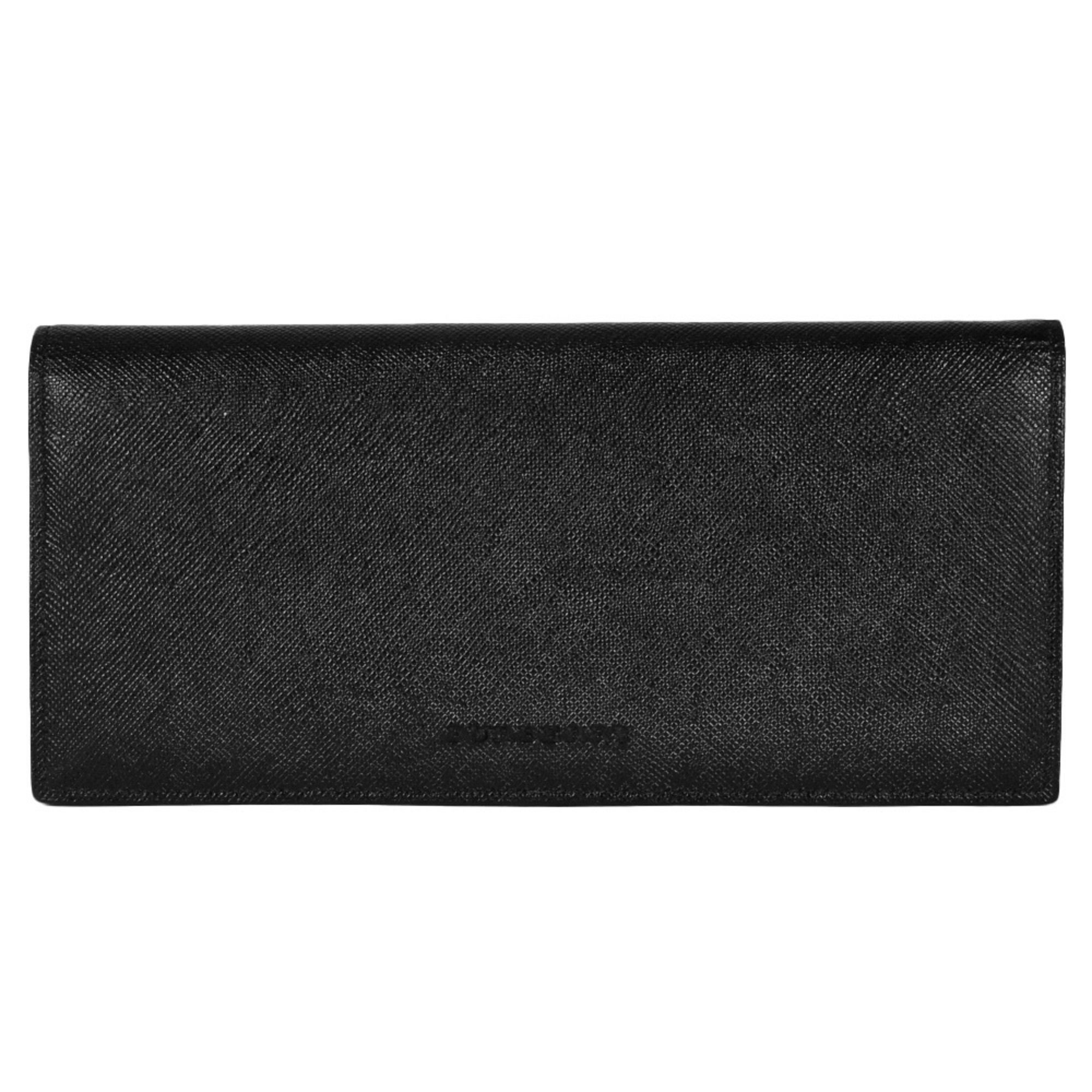 Burberry Long Wallet Grain Leather FN 5500 09 Black Nova Check