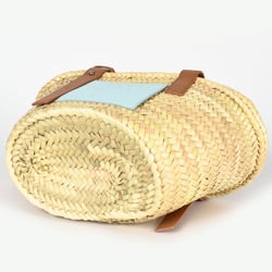 LOEWE Basket Bag Small Handbag A223S93 Natural Palm Leaf Calfskin