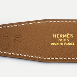 Hermes HERMES Horsebit Belt Veau Chamonix 〇Z (manufactured in 1996) engraved Black Brown Reversible 70cm Men's