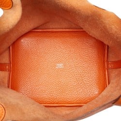 Hermes Picotin Lock MM Handbag Orange Taurillon Clemence Women's HERMES