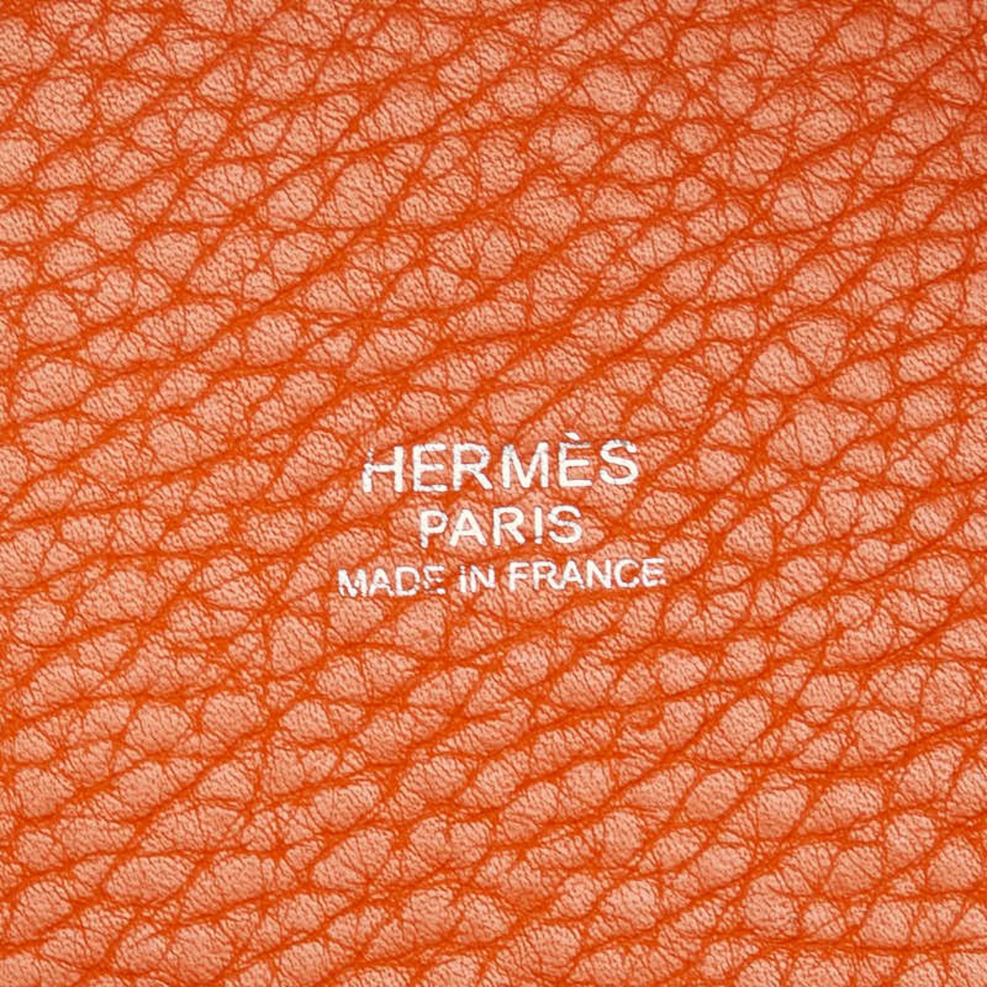 Hermes Picotin Lock MM Handbag Orange Taurillon Clemence Women's HERMES